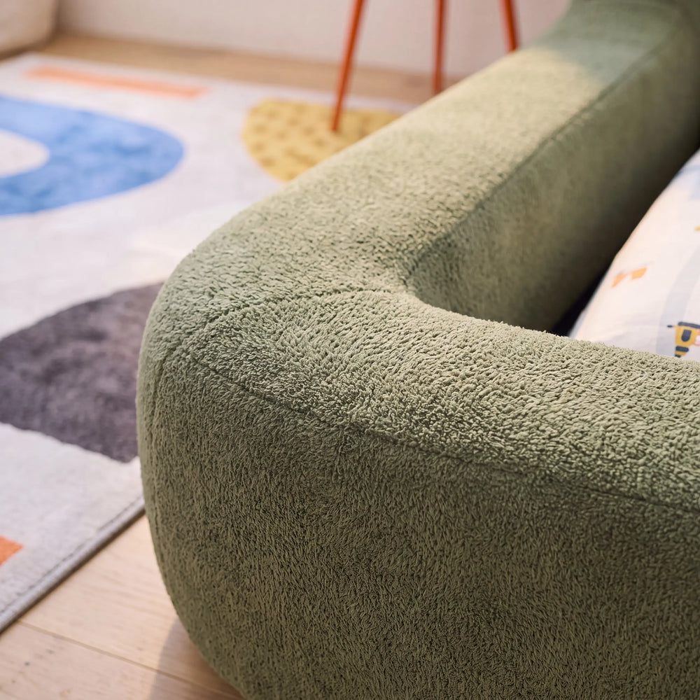 Cama Montessoriana Solteiro – Bouclé Verde Musgo - foto 7