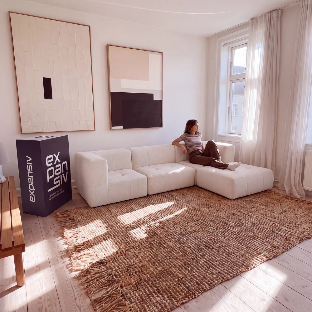 Sofá Modular na Caixa Puzzle – Bouclé Linho - foto 3