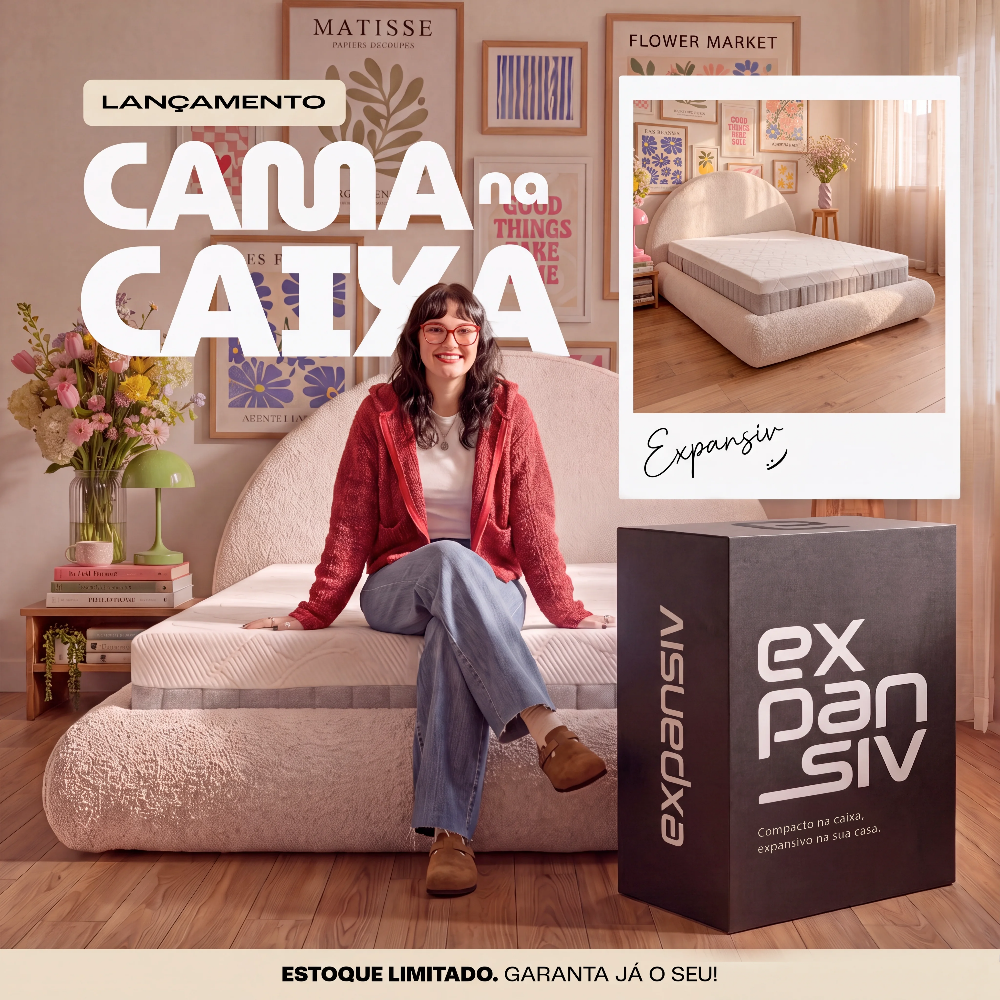 Cama de Casal Luna – Bouclé Linho