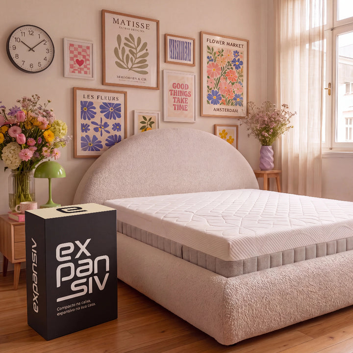 Cama de Casal Luna – Bouclé Linho - imagem 2
