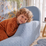 Cama Montessoriana Solteiro – Bouclé Azul Claro - imagem 5
