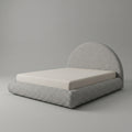 Cama na Caixa Casal – Bouclé Cinza