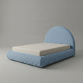 Cama na Caixa Solteiro – Bouclé Azul Claro