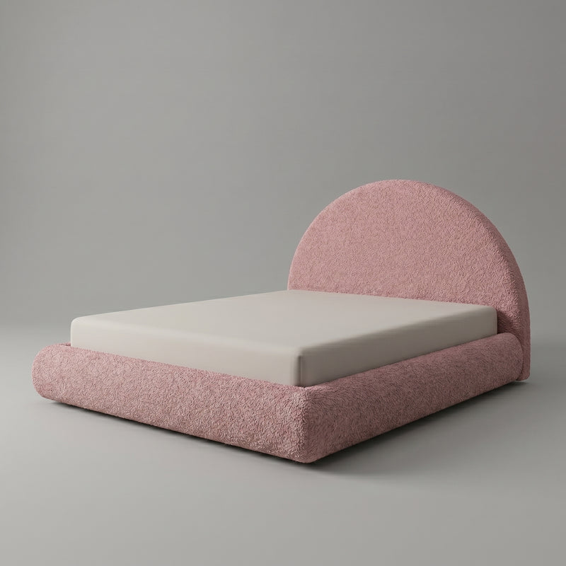 Cama na Caixa Casal – Bouclé Rosa