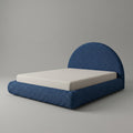 Cama na Caixa Casal – Bouclé Azul Marinho