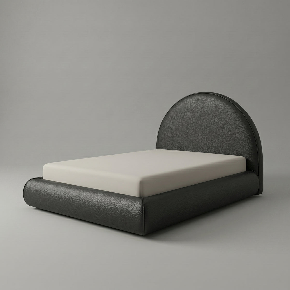 Cama na Caixa Solteiro – Poli-Couro Preto