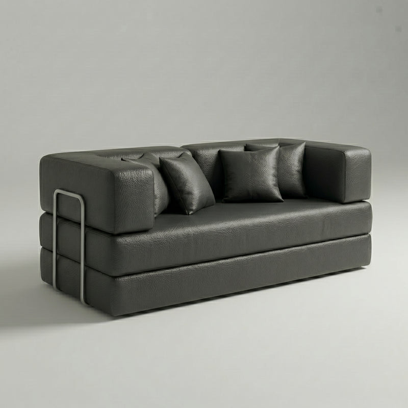 Sofá Cama Flux – Poli-Couro Preto
