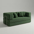 Sofá Cama Flux – Bouclé Verde Musgo