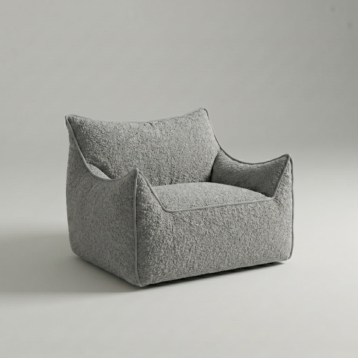 Poltrona Aura – Bouclé Cinza