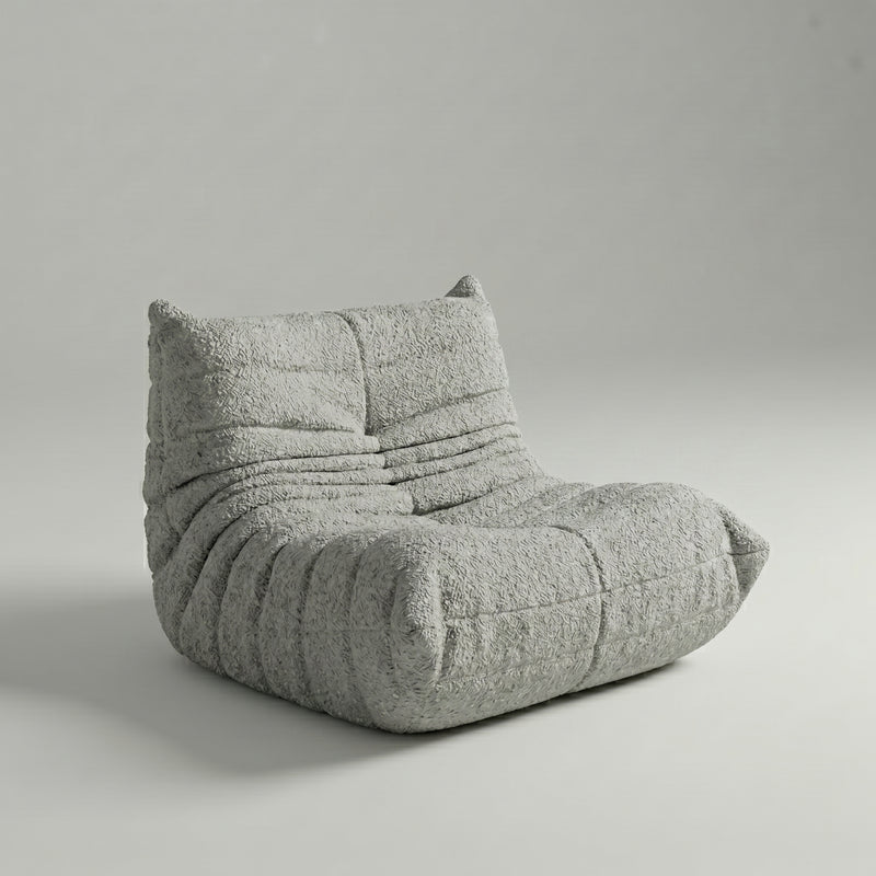 Poltrona na Caixa Mood – Bouclé Cinza