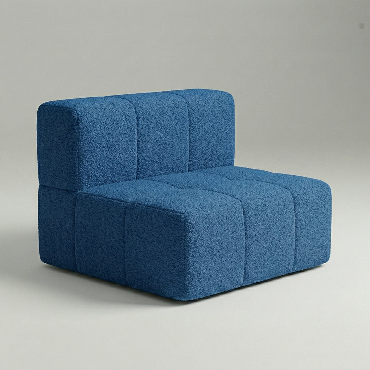 Módulo Poltrona – Bouclé Azul Marinho