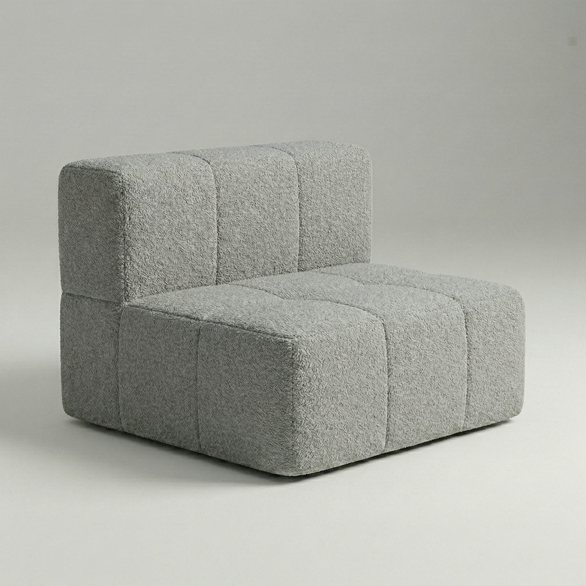 Módulo Poltrona – Bouclé Cinza