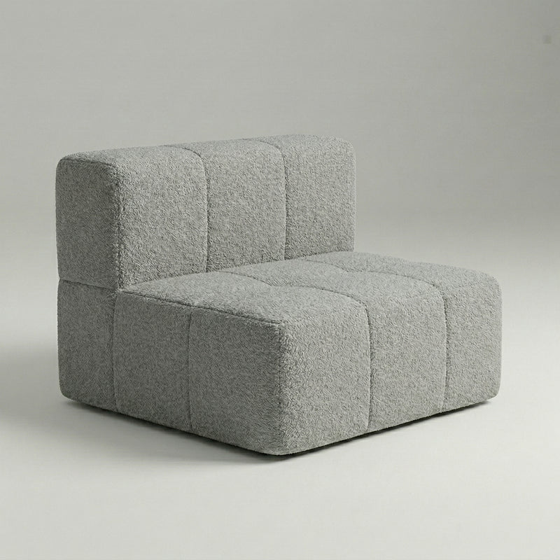 Módulo Poltrona – Bouclé Cinza