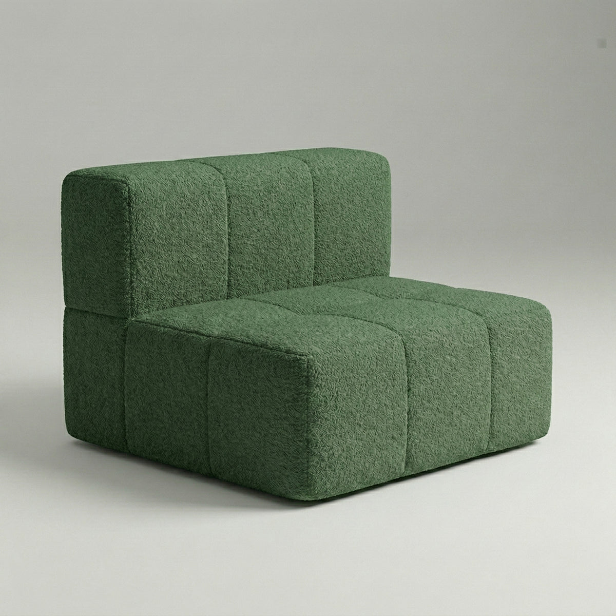 Módulo Poltrona – Bouclé Verde Musgo