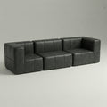 Sofá Modular 3 Lugares – Poli-Couro Preto