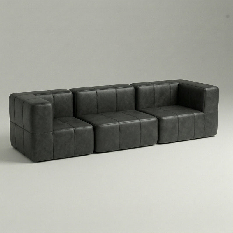 Sofá Modular 3 Lugares – Poli-Couro Preto