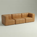 Sofá Modular 3 Lugares – Poli-Couro Caramelo