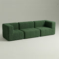 Sofá Modular 3 Lugares – Bouclé Verde Musgo