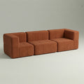 Sofá Modular 3 Lugares – Bouclé Terracota