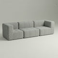 Sofá Modular 3 Lugares – Bouclé Cinza