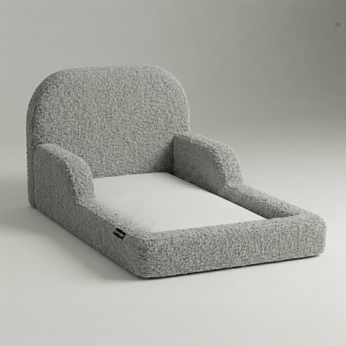 Cama Montessoriana Solteiro – Bouclé Cinza