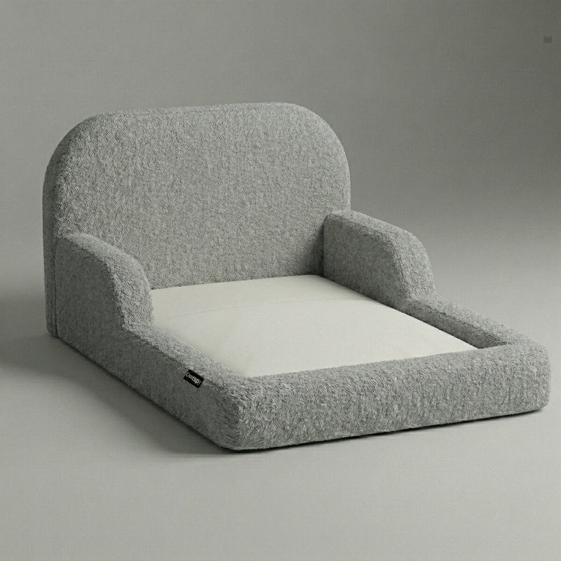 Cama Montessoriana Casal – Bouclé Cinza