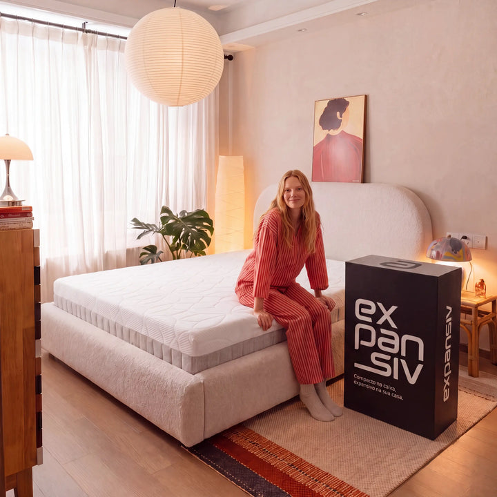 Cama de Casal Aurora – Bouclé Linho