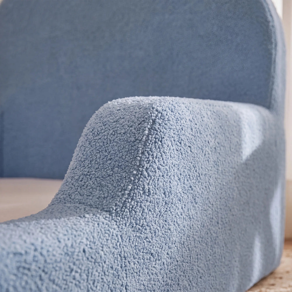 Cama Montessoriana Solteiro – Bouclé Azul Claro - foto 6