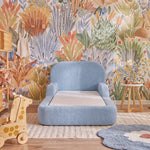 Cama Montessoriana Solteiro – Bouclé Azul Claro - foto 7