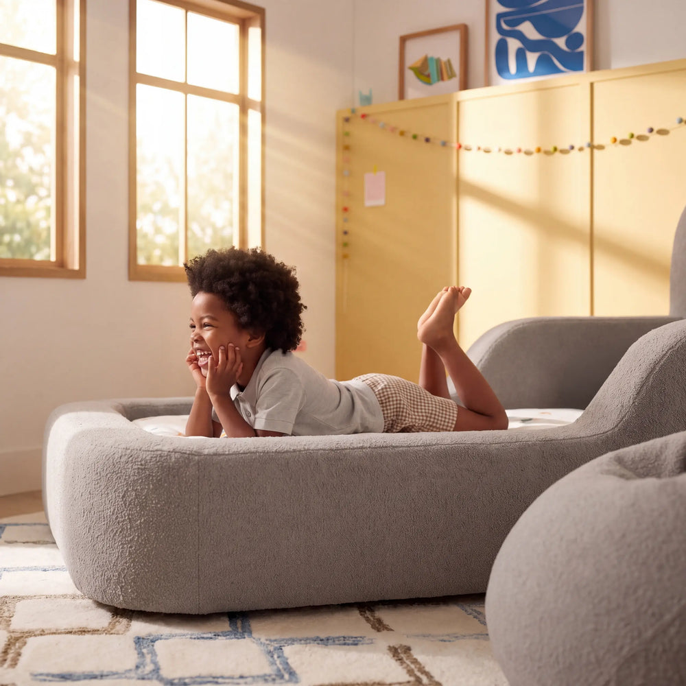 Cama Montessoriana Solteiro – Bouclé Cinza - foto 5