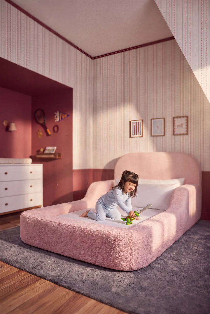 Cama Montessoriana Solteiro – Bouclé Rosa