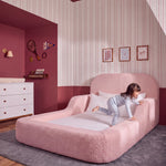 Cama Montessoriana Solteiro – Bouclé Rosa - foto 4