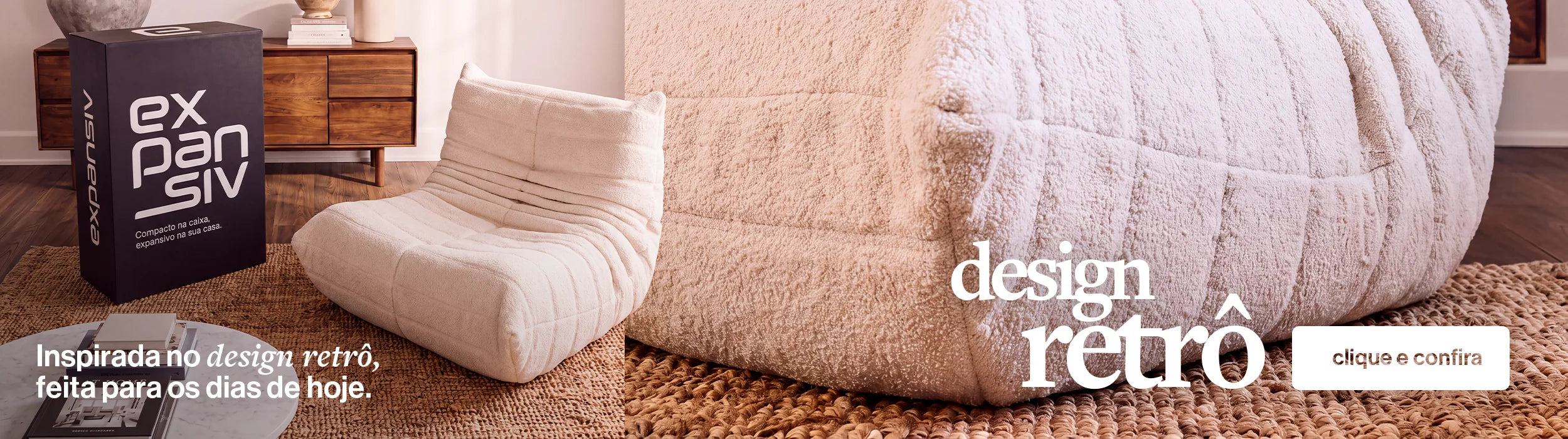 Poltrona Mood Expansiv, design retrô