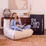 Poltrona na Caixa Mood – Bouclé Linho