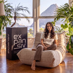 Poltrona na Caixa Mood – Bouclé Linho