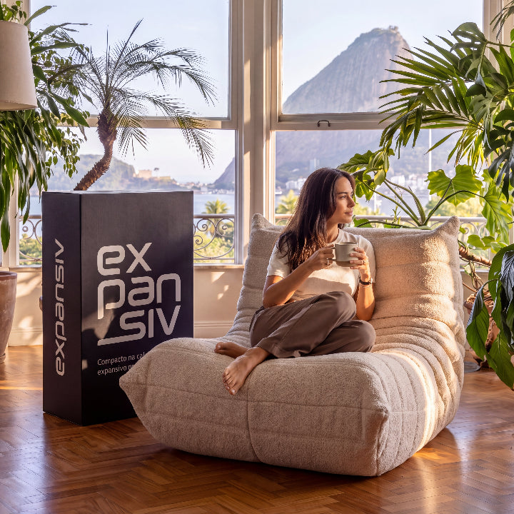Poltrona na Caixa Mood – Bouclé Linho - imagem 6