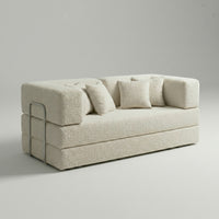 Sofá Cama Flux – Bouclé Linho