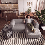 Sofá Cama Casal Flow 2 Lugares na Caixa – Bouclé Cinza - foto 3