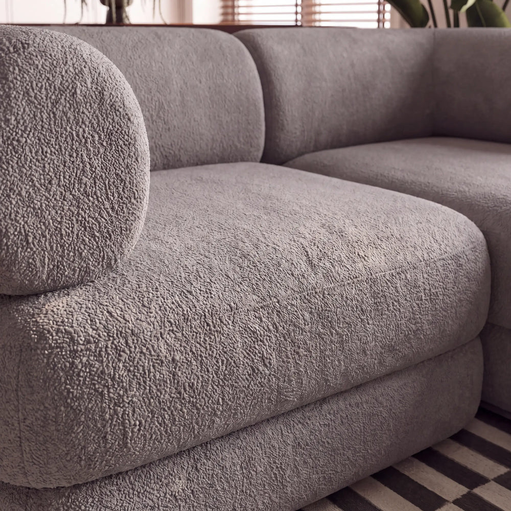 Sofá Cama Casal Flow 2 Lugares na Caixa – Bouclé Cinza - foto 6