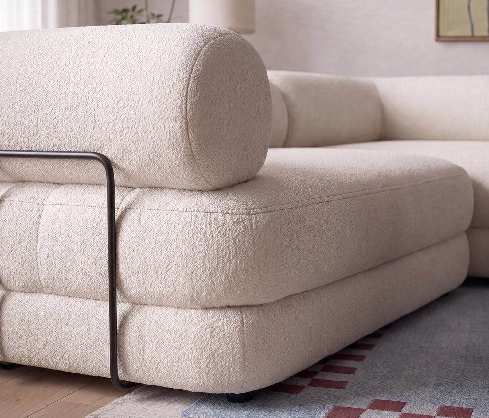 Sofá Cama Casal Flow 2 Lugares na Caixa – Bouclé Linho - foto 6