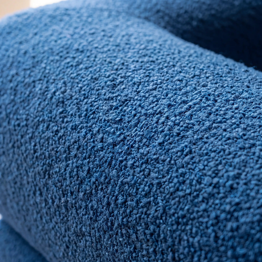 Sofá Cama Casal Flux 2 Lugares na Caixa – Bouclé Azul Marinho - foto 6