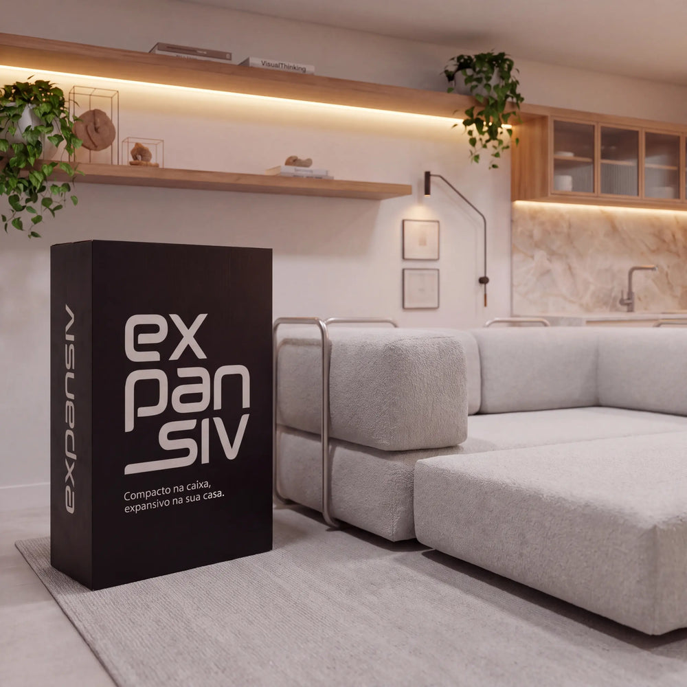 Sofá Cama Casal Flux 2 Lugares na Caixa – Bouclé Cinza - foto 6