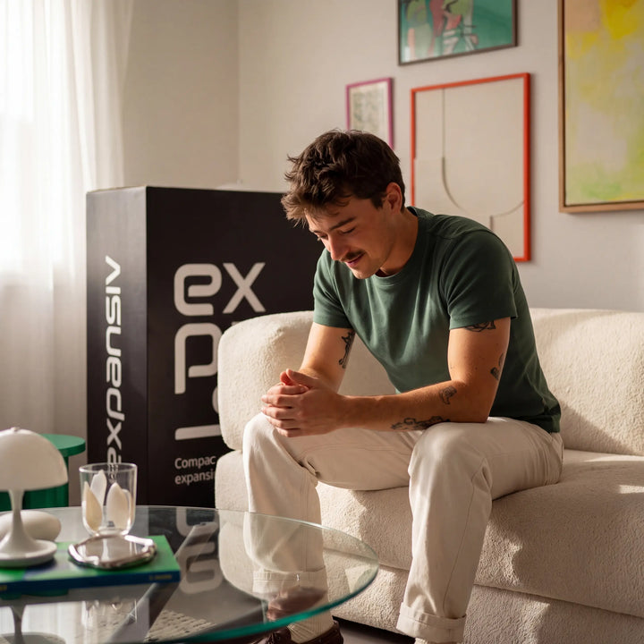 Sofá Cama Casal Flux 2 Lugares na Caixa – Bouclé Linho - foto 5