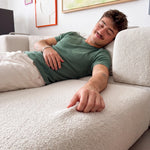 Sofá Cama Casal Flux 2 Lugares na Caixa – Bouclé Linho - foto 6